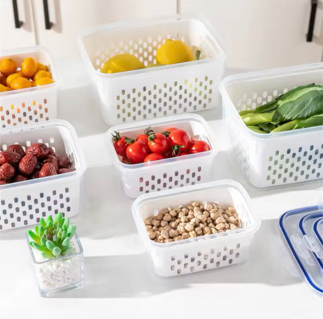 3Pcs Food Storage Containers with Lids, Fridge Container Box With Lid, Multifunctional Kitchen Accessories 3Pcs Food Storage Containers with Lids, Fridge Container Box With Lid, Multifunctional Kitchen Accessories